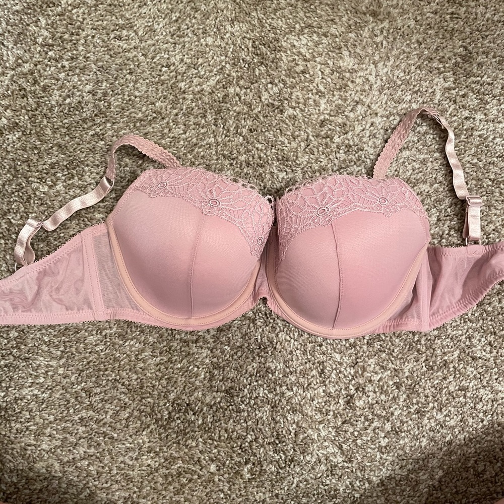 Affinitas Blush Mesh & Lace Bra
